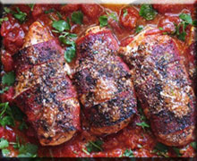 Chicken Brest Wrapped in Turkey Bacon