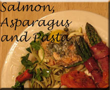 Salmon, Asparagus and Pasta